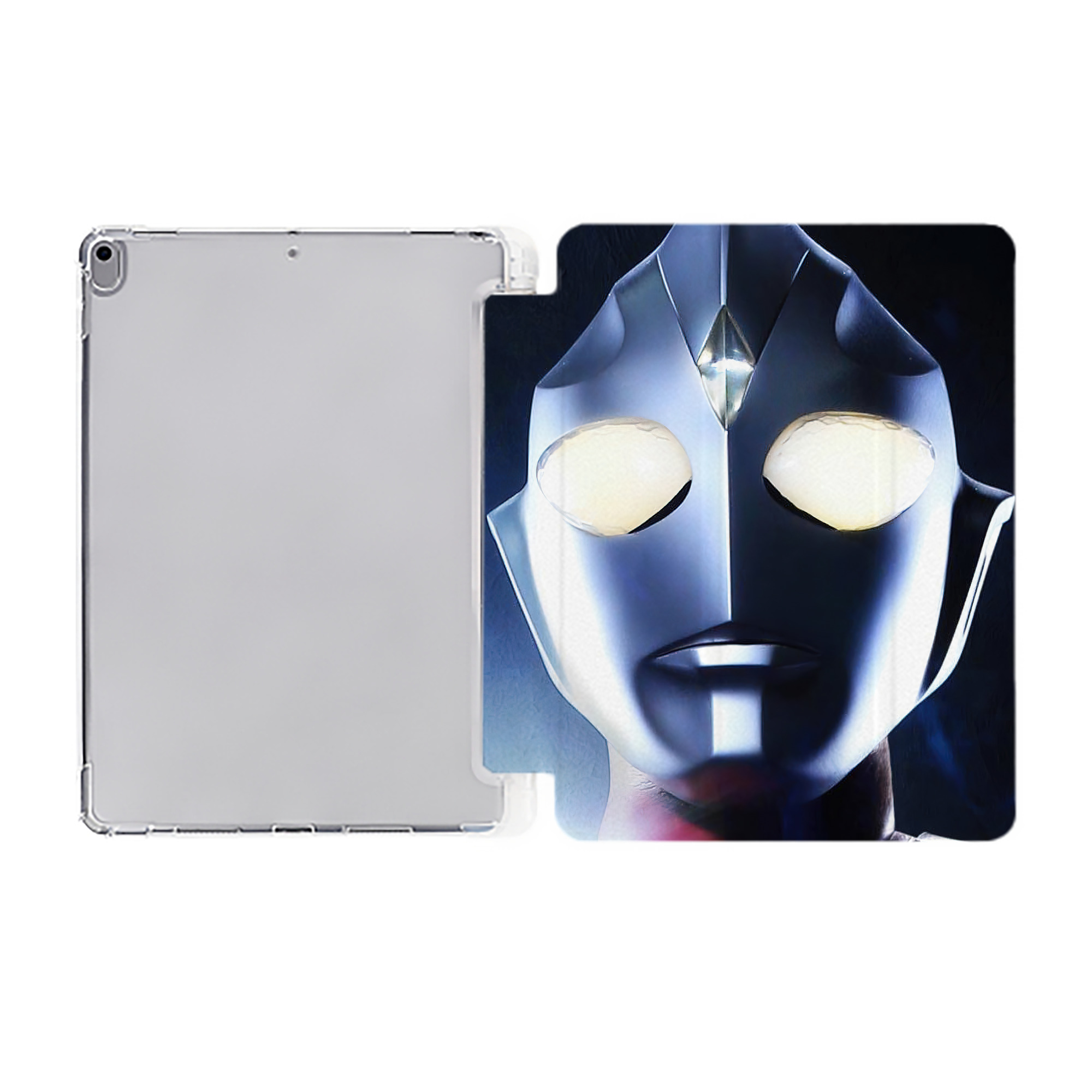 （画像用） ウルトラマン Ultraman IPad ケース ペン収納付き 三つ折りスタンド PUレザー×シリコン 対応機種9.5/10.5/10.9インチ